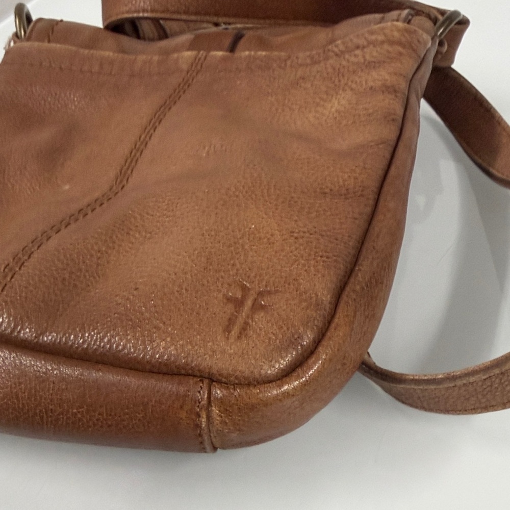 Frye Brown Leather Crossbody Bag with Stud Accents - Picture 5 of 7